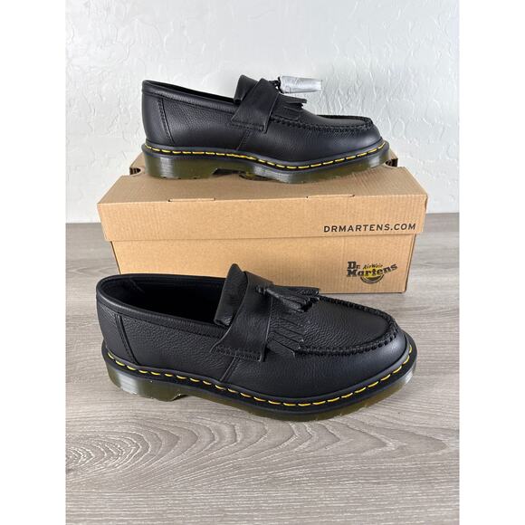 Dr. Martens Adrian Black Leather Women’s Platform Loafer Size 9 EU 41- NIB - Picture 1 of 7